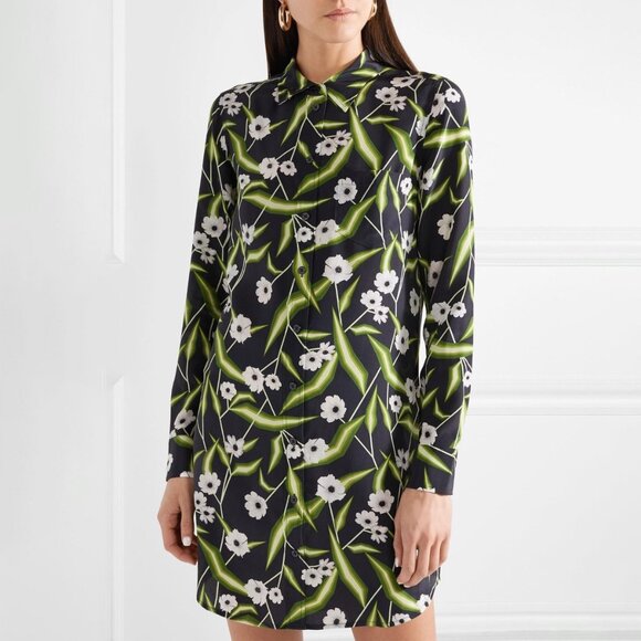 Equipment Dresses & Skirts - Equipment Brett Silk Shirtdress Eclipse Floral Multi Size Medium NEW NWT
